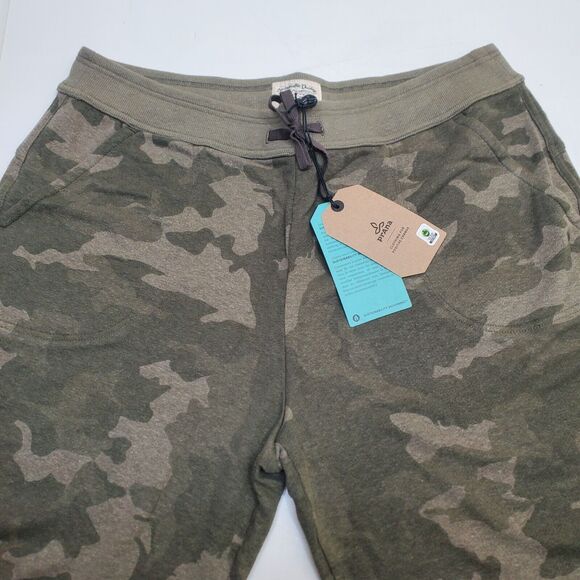 Prana Ankle Pant Sage Camo Green Print Hemp Relaxed Fit Pockets Women's XL NWT - Picture 3 of 16